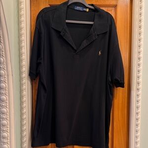 Polo by Ralph Lauren Black Short-Sleeve Polo with Gold Pony